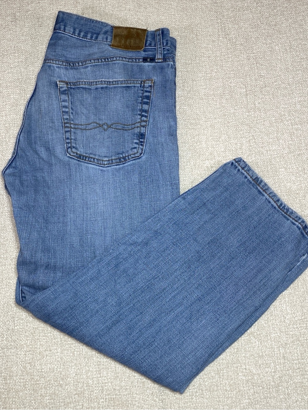 Lucky Brand 221 Original Straight Jeans Mens 36x30 Medium Wash Denim Blue *READ
